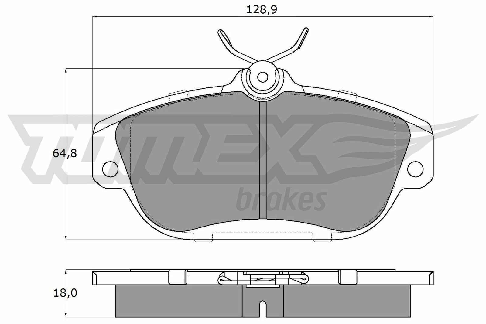 Sada brzdových destiček, kotoučová brzda TOMEX Brakes